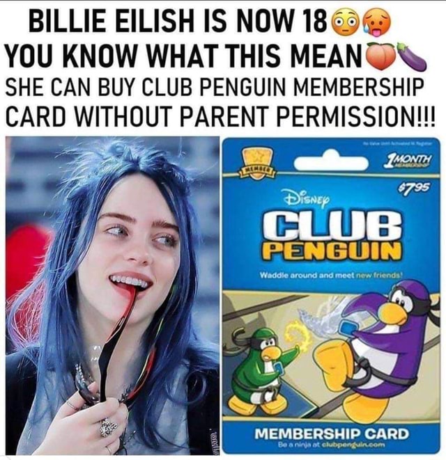 Club penguin membership card
