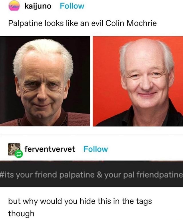 Follow Palatine looks like an evil Colin Mochrie ferventvervet Follow ...