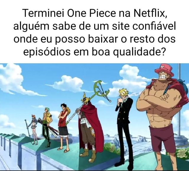 Netflix coloca one piece em cartaz* ONE PIECE*mais de 900 eps NETFLIX: -  iFunny Brazil