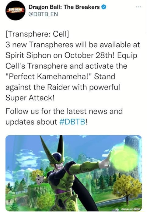Dragon Ball: The Breakers on X: In the #DBTB Last Minute Trial, 2 new  transpheres will be available! You can receive tickets from the Mailbox  Robo at the base, and you're guaranteed