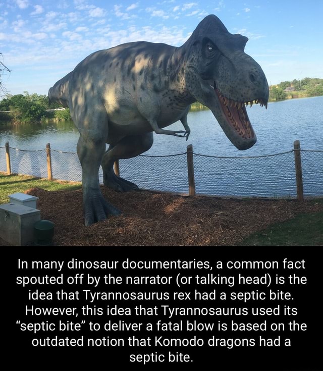 In Many Dinosaur Documentaries A Common Fact Spouted Off By The Narrator Or Talking Head Is