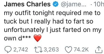 James Charles @ @jame... - my outfit tonight required me to tuck but I