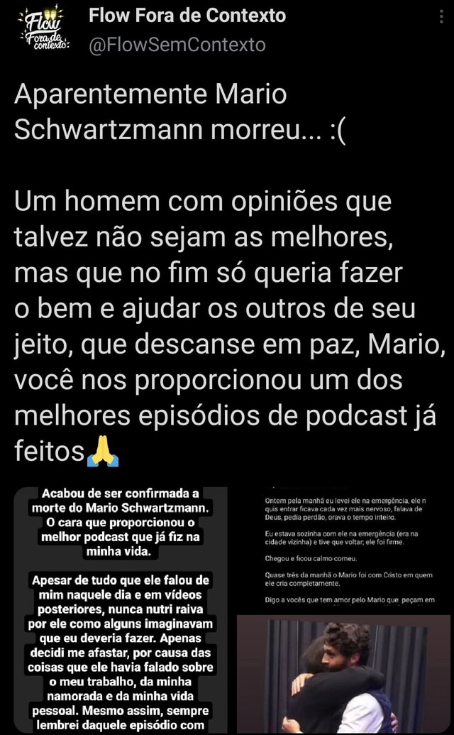 Internet crava morte do Mario nesta quarta (31)