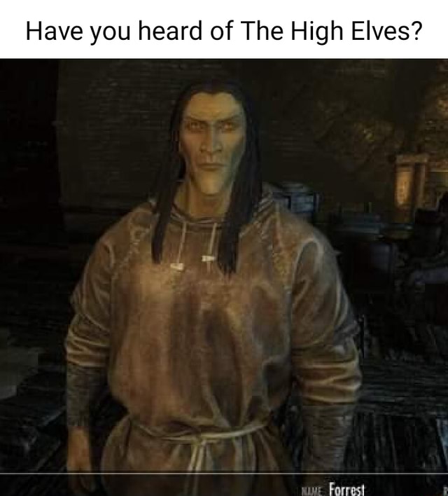 Have you heard of the high elves forrest ifunny brazil