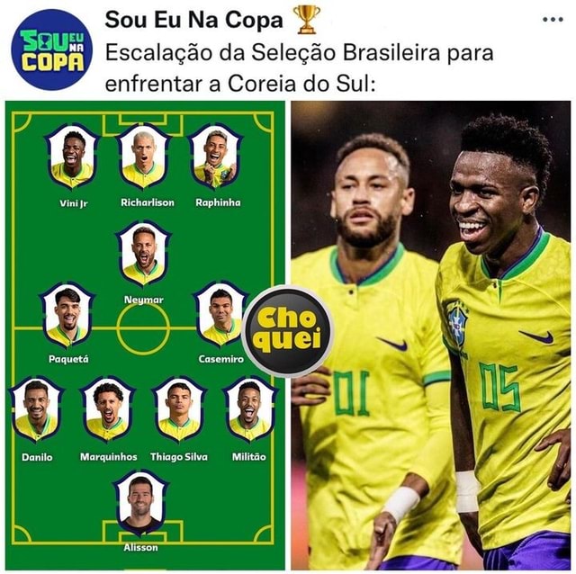 Escalação do Brasil contra Coreia do Sul tem Militão na direita - PP