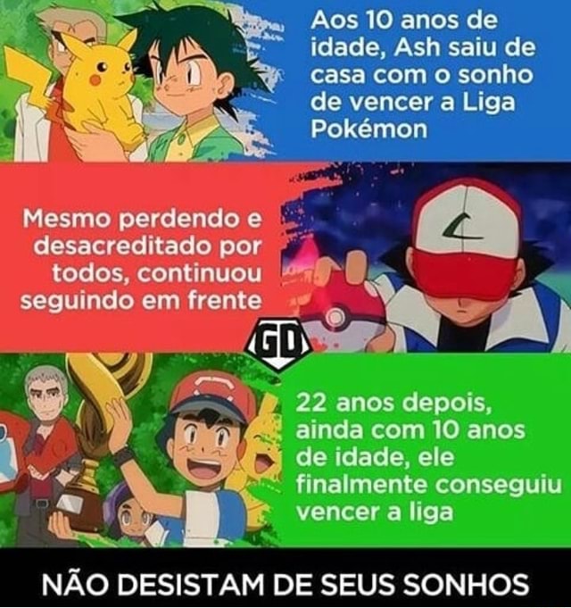 Após 20 anos, Ash vence a liga Pokémon