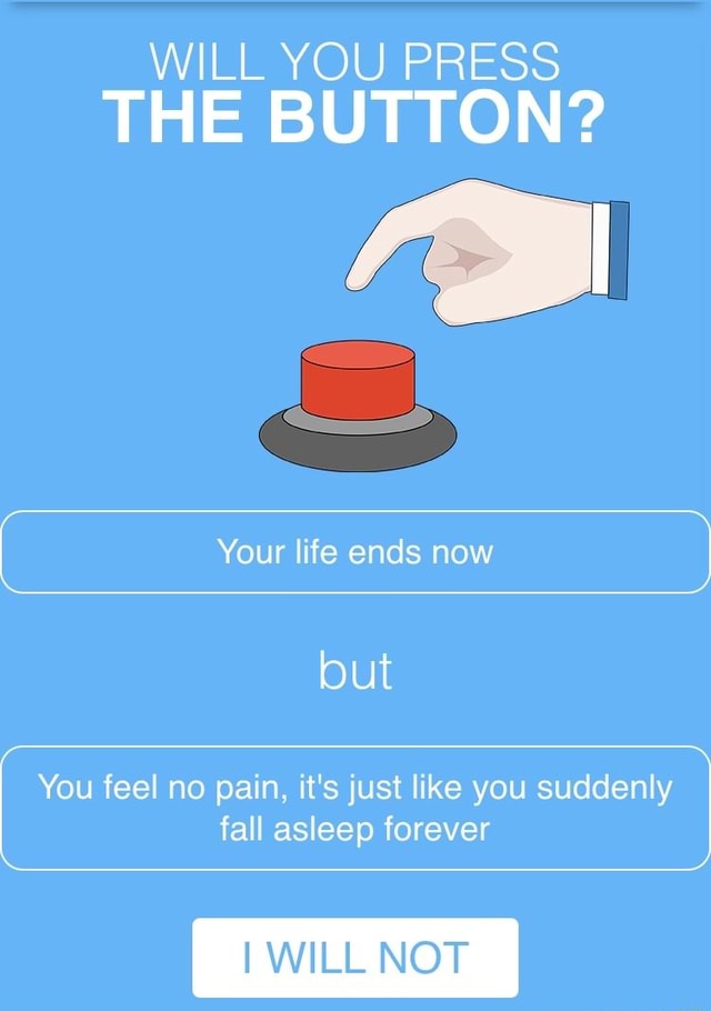 WILL YOU PRESS THE BUTTON? avoritedead it's by - iFunny Brazil