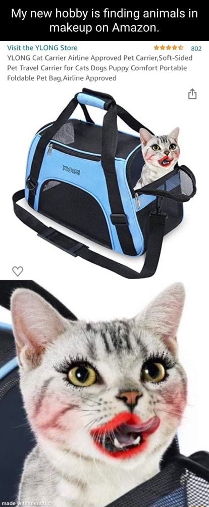 YLONG Cat Carrier Airline Approved Pet Carrier,Soft-Sided Pet Travel Carrier  for Cats Dogs Puppy Comfort Portable Foldable Pet Bag,Airline Approved