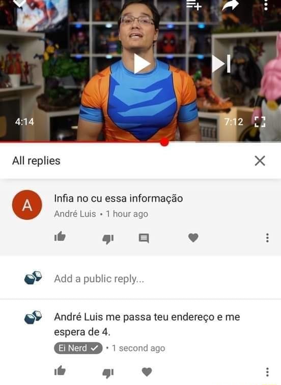 uma coisinha, você vendo- bem, tó fazendo a live aqui né, pessoal vendo a O  PIRÃO SEU MERD Andre 2014 - iFunny Brazil