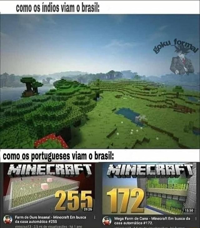 Farm de Madeira 100% Automática - Em busca da casa automática 3  Minecraft - iFunny Brazil