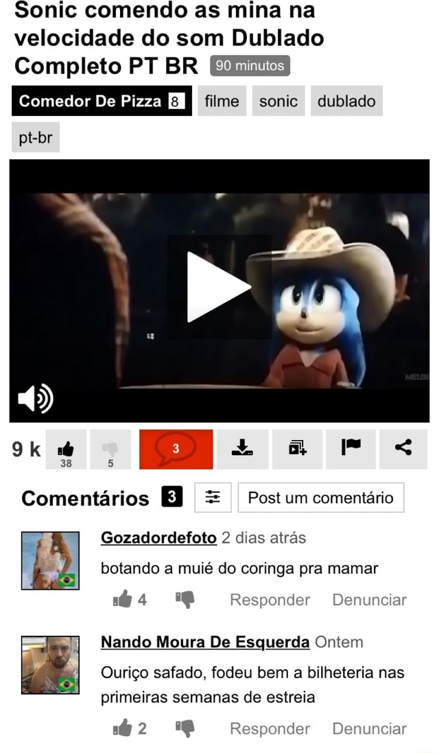 SONIC 3 O FILME DUBLADO 