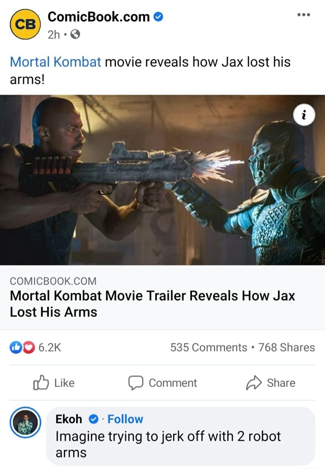 (cB) Mortal Kombat movie reveals how Jax lost his arms! Mortal Kombat
