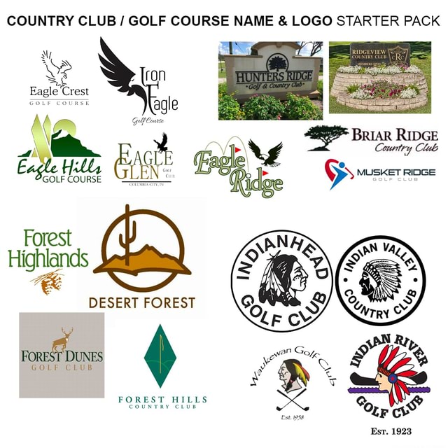 COUNTRY CLUB / GOLF COURSE NAME & LOGO STARTER PACK Eagle'Crest agle ...