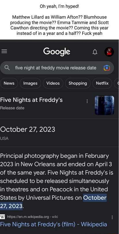 Five Nights at Freddy's (film) - Wikipedia