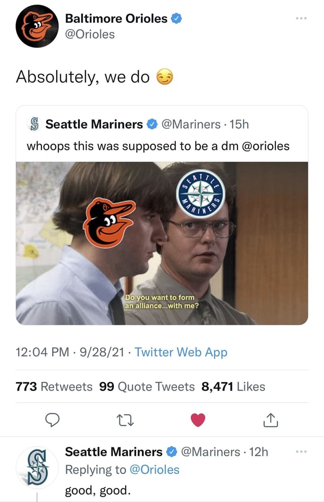 Baltimore Orioles on X: @Mariners  / X