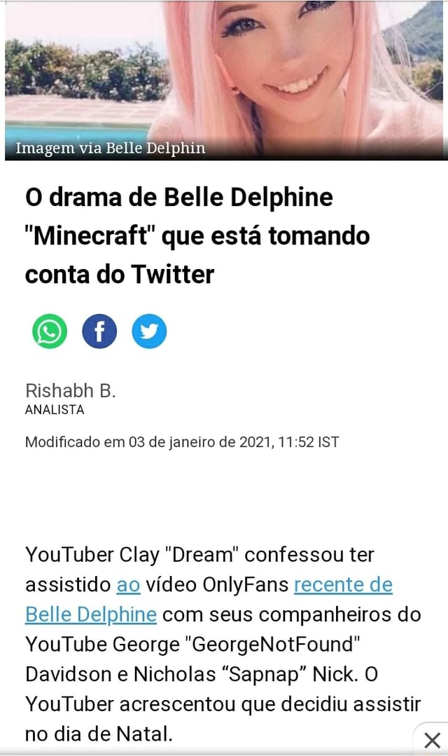 Belle Delphine minecraft | Postcard