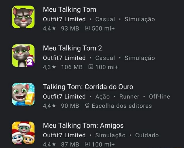 Talking Tom: Corrida do Ouro – Apps no Google Play
