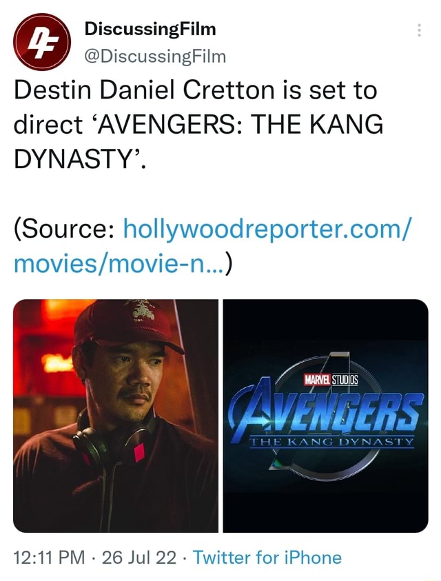 Avengers: Kang Dynasty': Destin Daniel Cretton to Direct