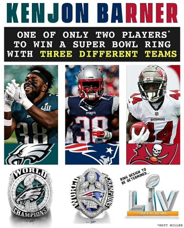 KENJON BARNER ONE OF ONLY TWO PLAYERS' TO WIN A SUPER BOWL RING WITH THREE  DIFFERENT TEAMS - iFunny Brazil