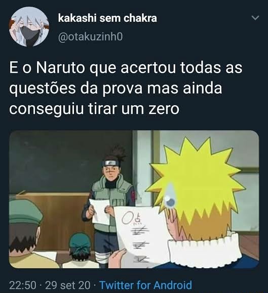 Esta é a prova de que Kakashi é um dos personagens mais azarados