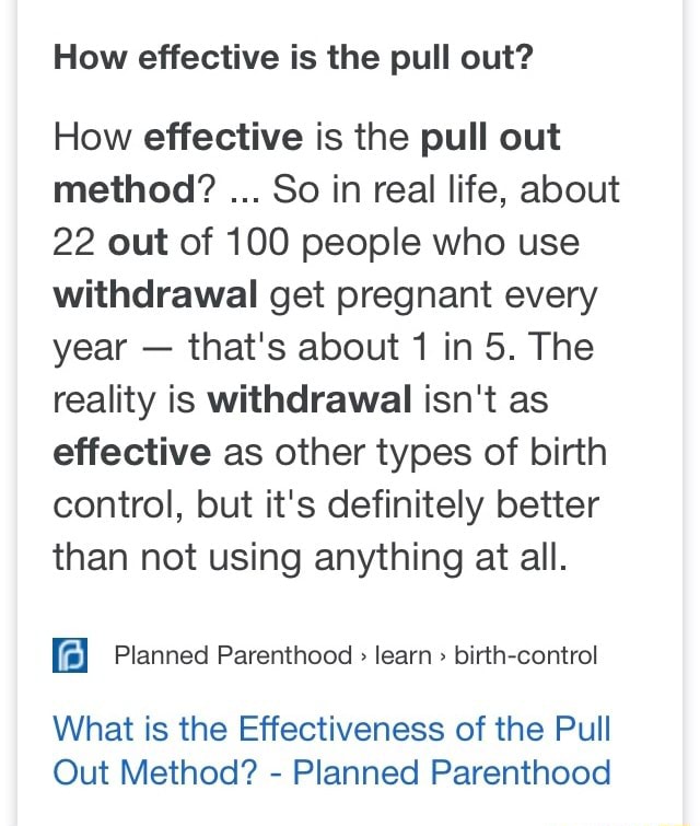 Pull-Out Method Effectiveness: Can You Get Pregnant from Withdrawal?