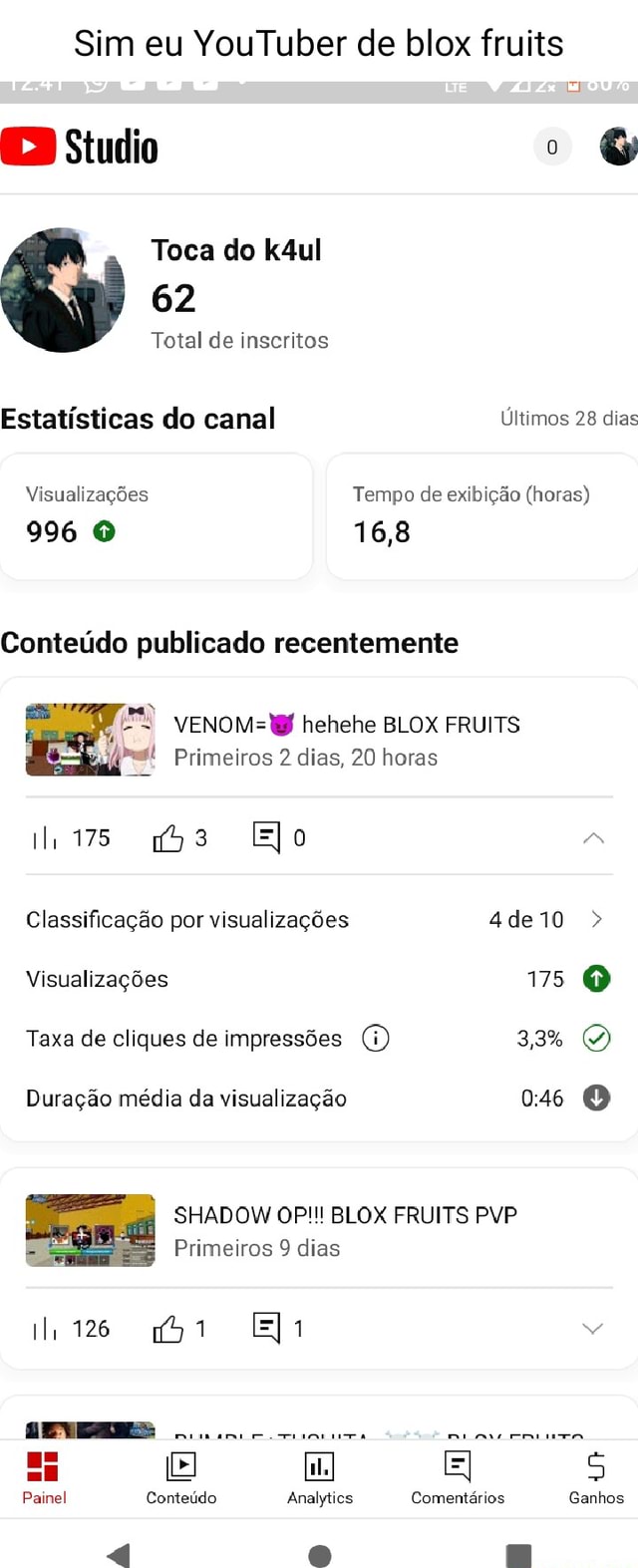 AS MELHORES ESTATISTICAS PARA BLOX FRUITS - MELHOR STATUS PARA O