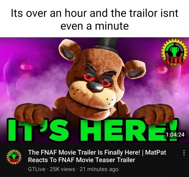 The FIVE NIGHTS AT FREDDY'S Trailer Is Here
