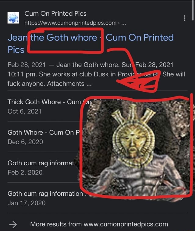 Cum On Printed Pics Jean The Goth Whore Cum On Printed Pics Feb