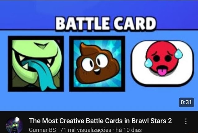 BATTLE CARD The Most Creative Battle Cards in Brawl Stars 2 Gunnar BS ...