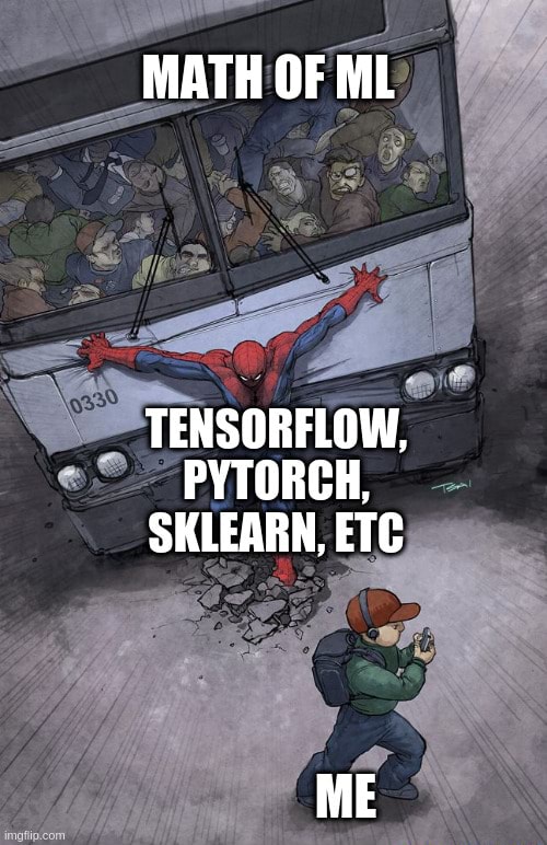 MATH OF ML TENSORFLOW, PYTORCH, SKLEARN, ETC - iFunny Brazil