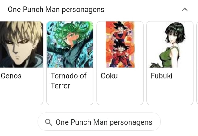 One Punch Man personagens Genos Tornado of Terror Q, One Punch Man  personagens - iFunny Brazil