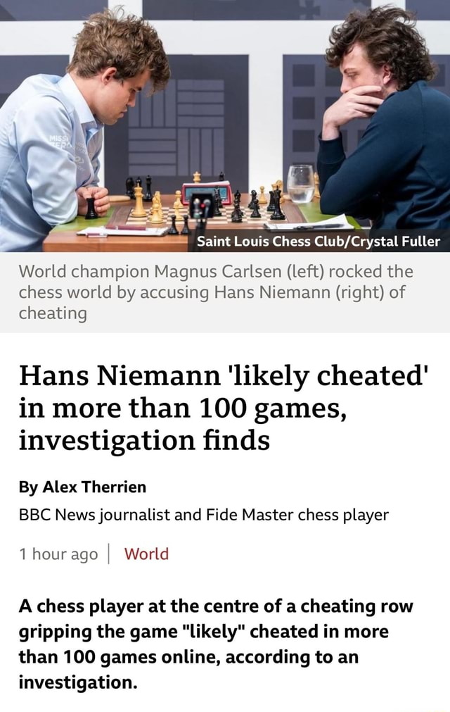 Hans Niemann 'likely cheated' in more than 100 games, investigation finds -  BBC News