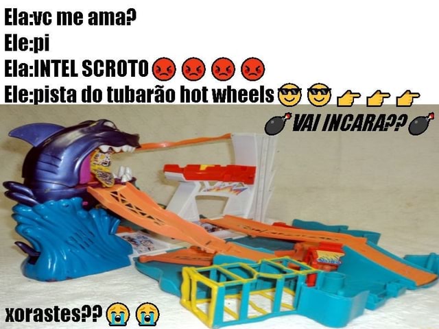 Pista hot wheels tubarao