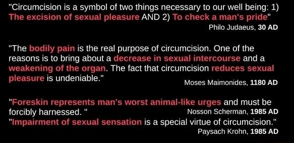 Circumcision Is A Symbol Of Two Things Necessary To Our Well Being 1