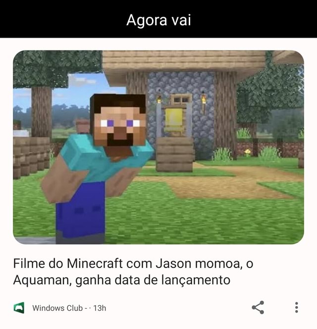 Filme do Minecraft com Jason Momoa ganha data de estreia