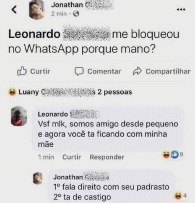 Mãe: Está de castigo! Vai ficar sem internet! O mlk que tem