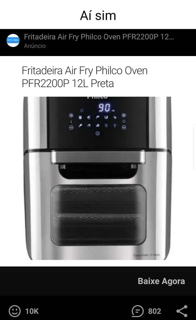 air fry oven philco pfr2200p