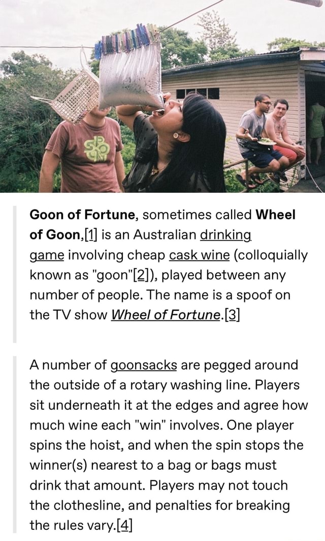 Goon of Fortune, sometimes called Wheel of Goon, is an Australian