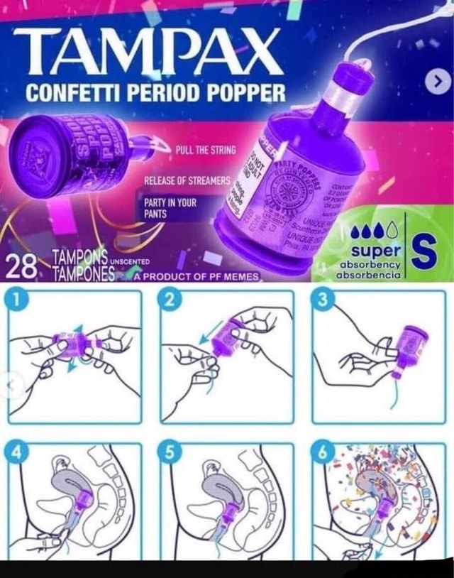 TAMPAX CONFETTI PERIOD POPPER super absorbency absorbencial YOUR NES
