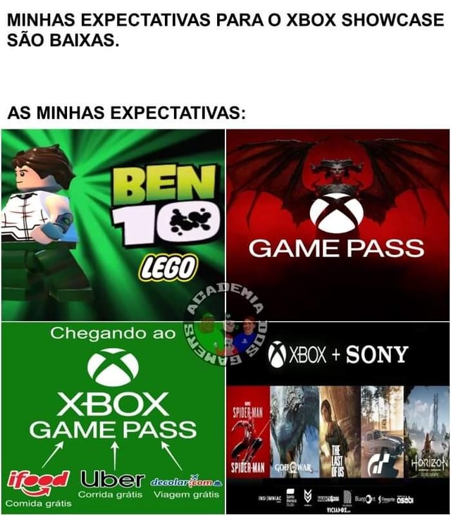 MINHAS EXPECTATIVAS PARA O XBOX SHOWCASE SÃO BAIXAS. AS MINHAS