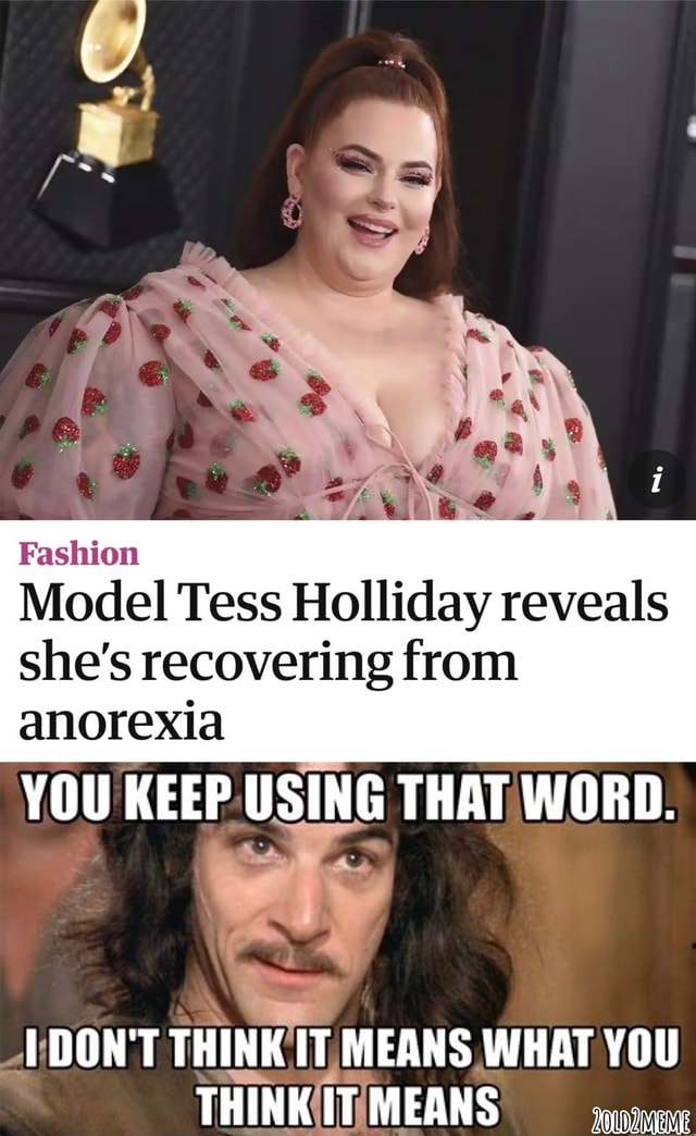 Model Tess Holliday reveals Fashion she's recovering from anorexia