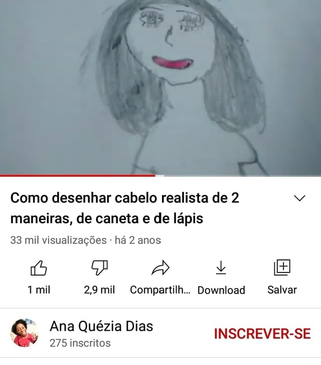 Como desenhar cabelo realista de 2 maneiras, de caneta e de lápis