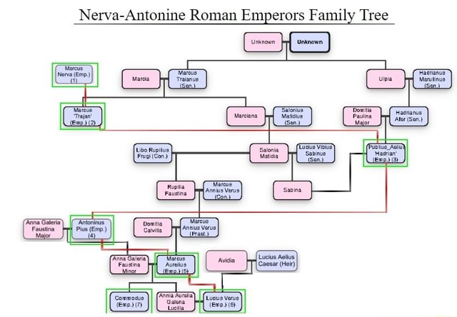 Nerva-Antonine Roman Emperors Family Tree (Emo) Paulina Major SaloniaI ...