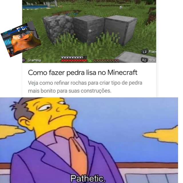 Como fazer Pedra Lisa no Minecraft? Passo a passo