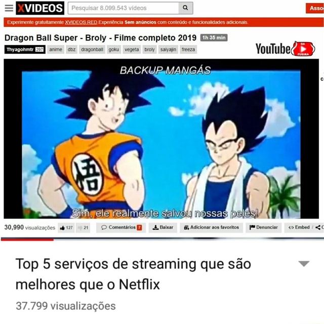 Dragon Ball Super Broly Filme completo 2019 ELES BEE pia anime dbz  dragonball goku vegeta broly BACKUP MANGAS. - iFunny Brazil