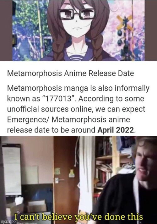 Metamorphosis Anime Release Date Metamorphosis manga is also informally