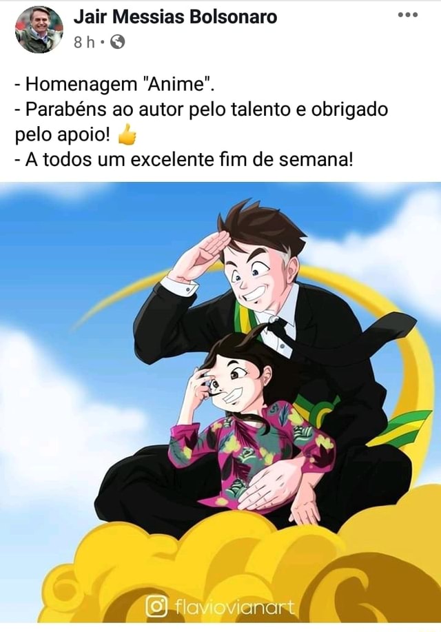 Obrigado pela homenagem anime! Nota 10! de 21:44 01 jul 19 Twitter for  Android - iFunny Brazil