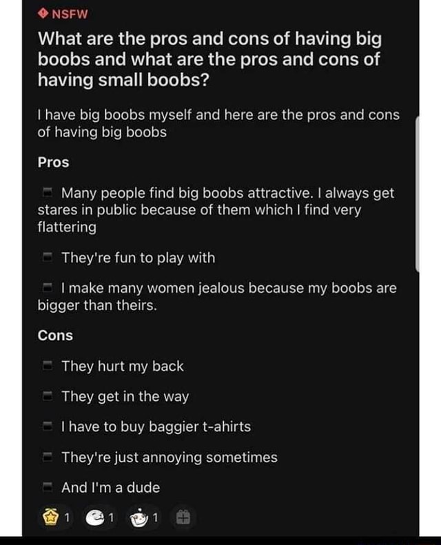 Perks of Having Small Boobs