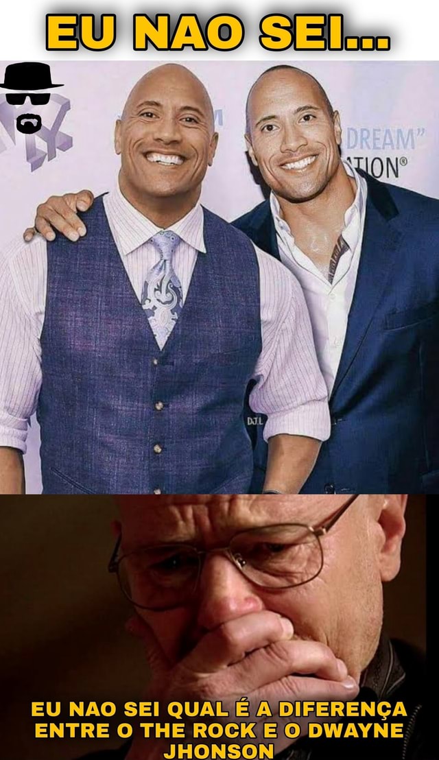 The Rock e Dwayne Johnson são gêmeos. Tipo se você não soubesse - iFunny  Brazil