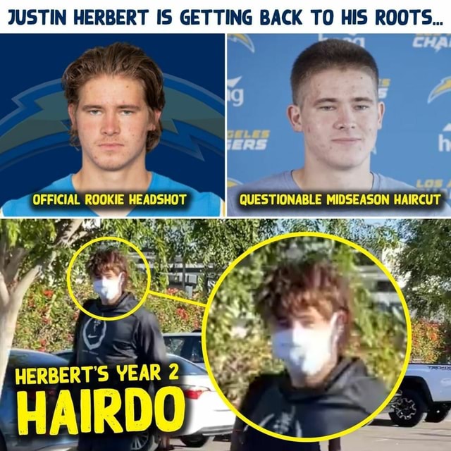 Justin Herbert got a haircut, no longer rocking the flow